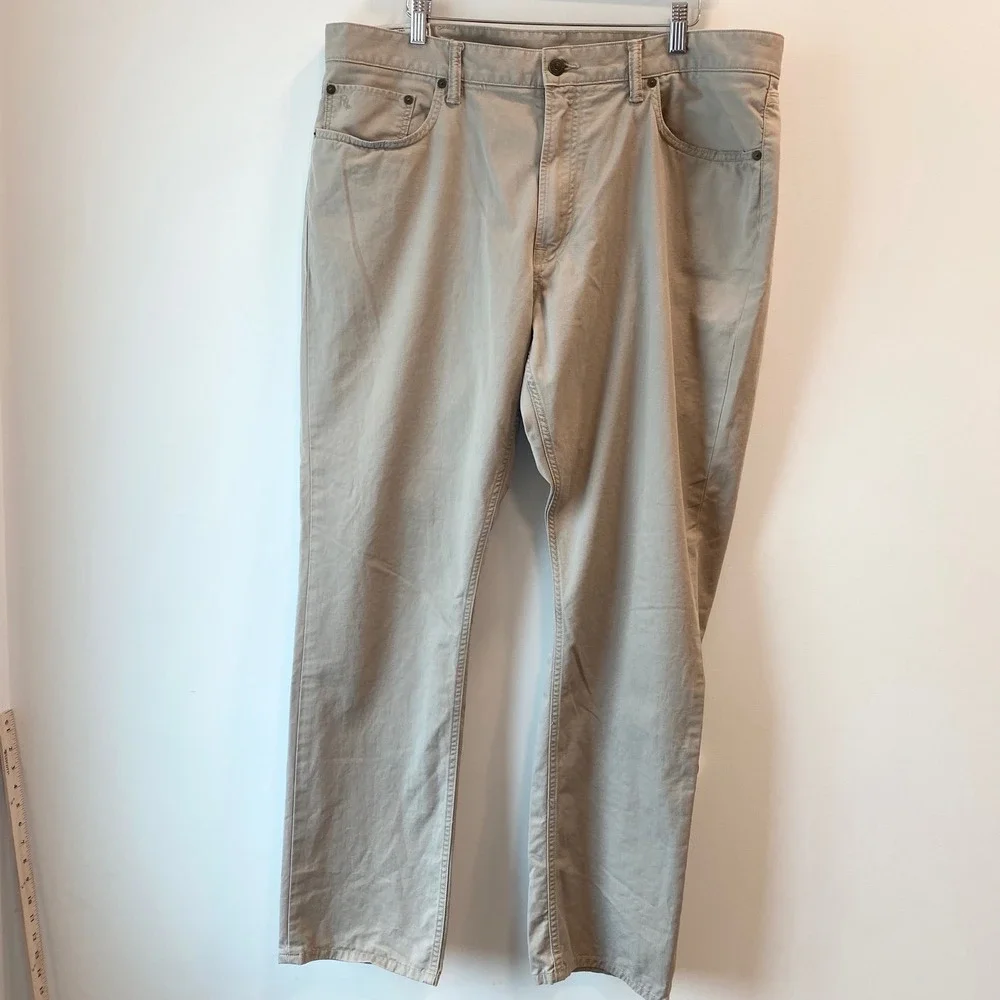 Polo Ralph Lauren Pants Mens 38x32 Tan Varick Slim Straight Khaki Chino Dungaree